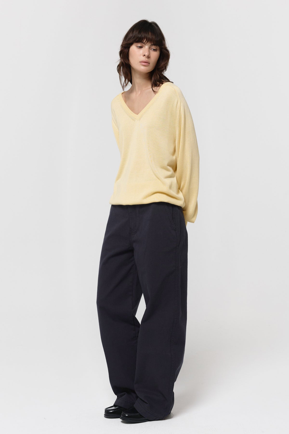 26FW CURVED COTTON PANTS
