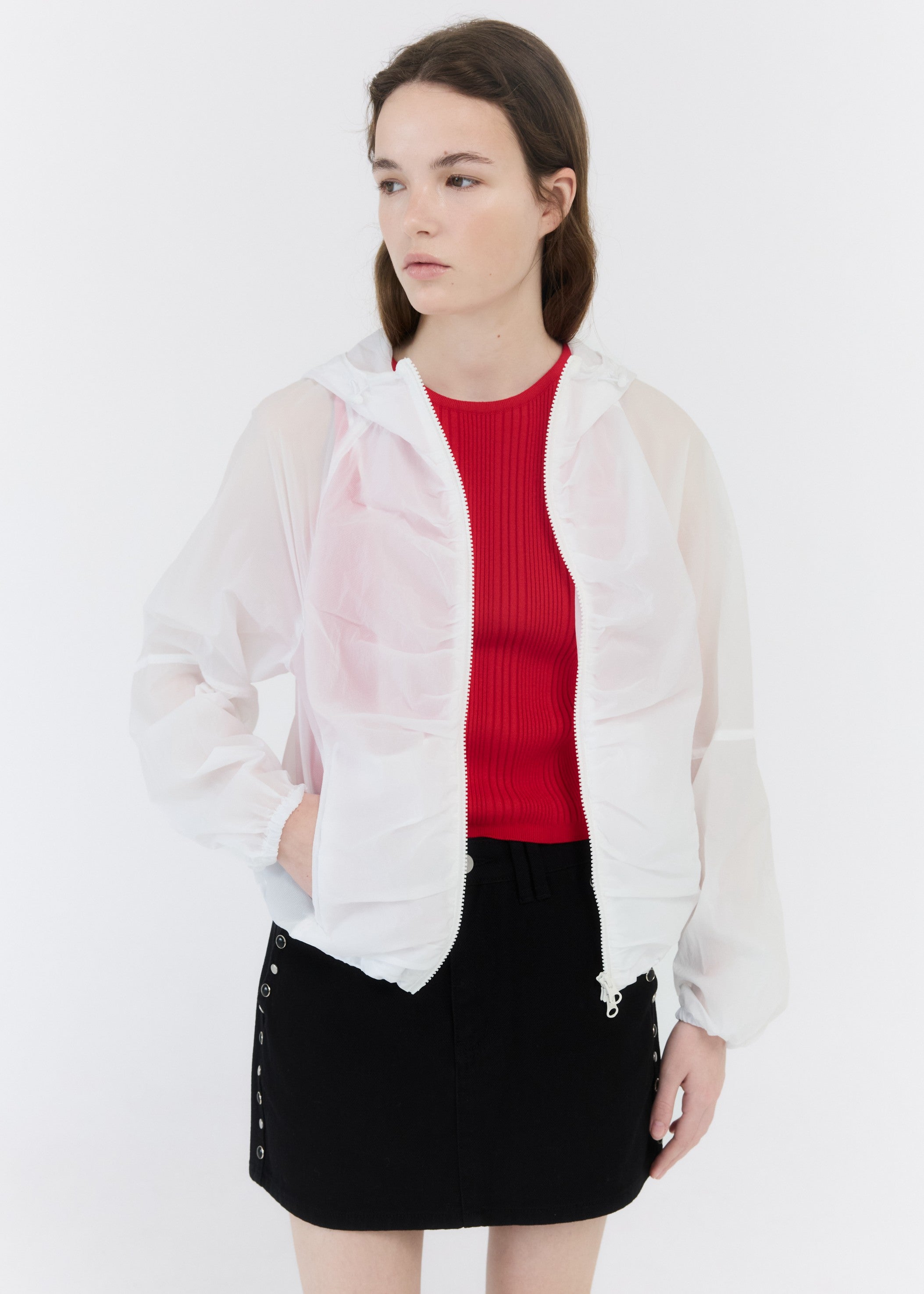 FRONT SHIRRING WINDRUNNER