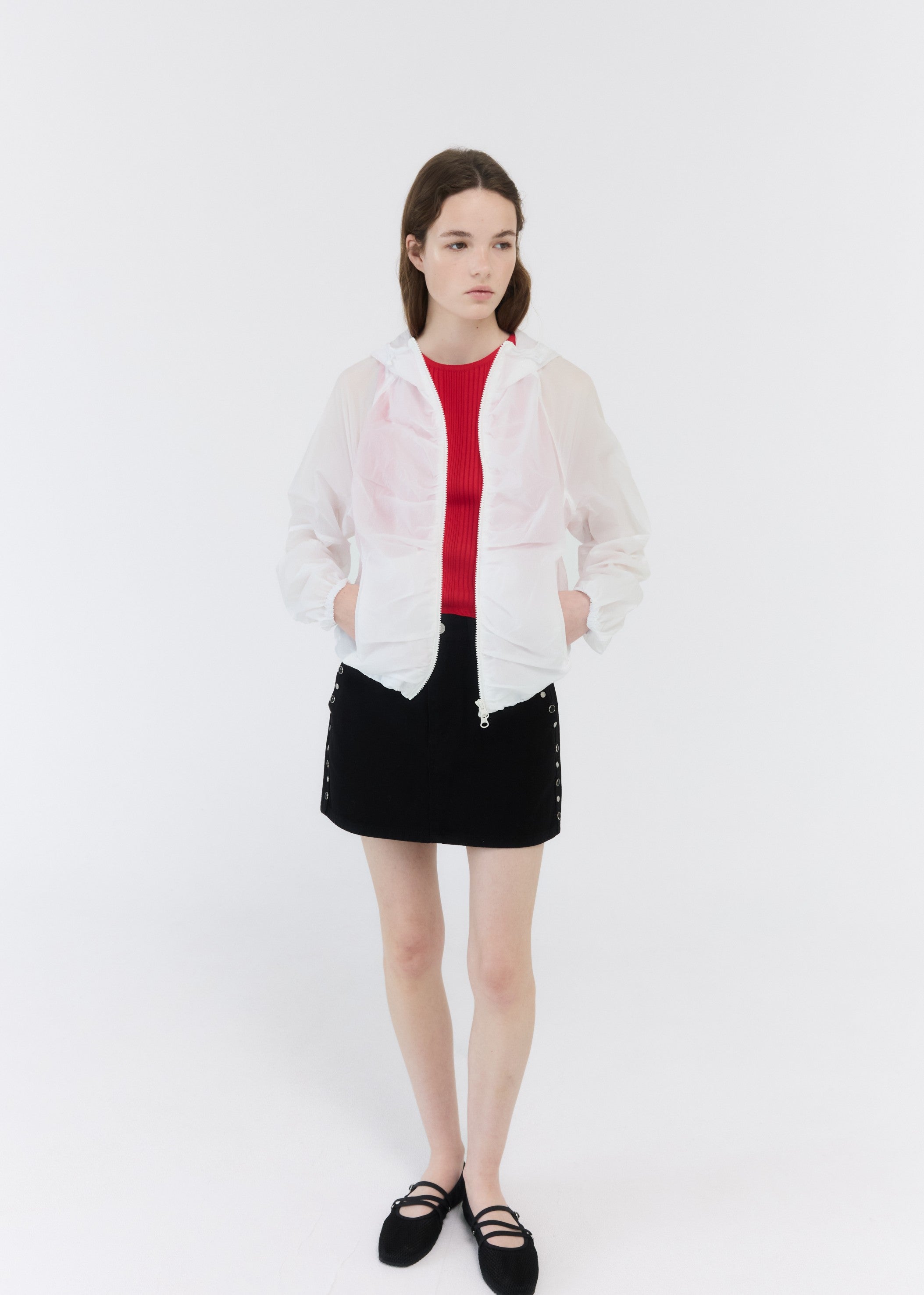 FRONT SHIRRING WINDRUNNER