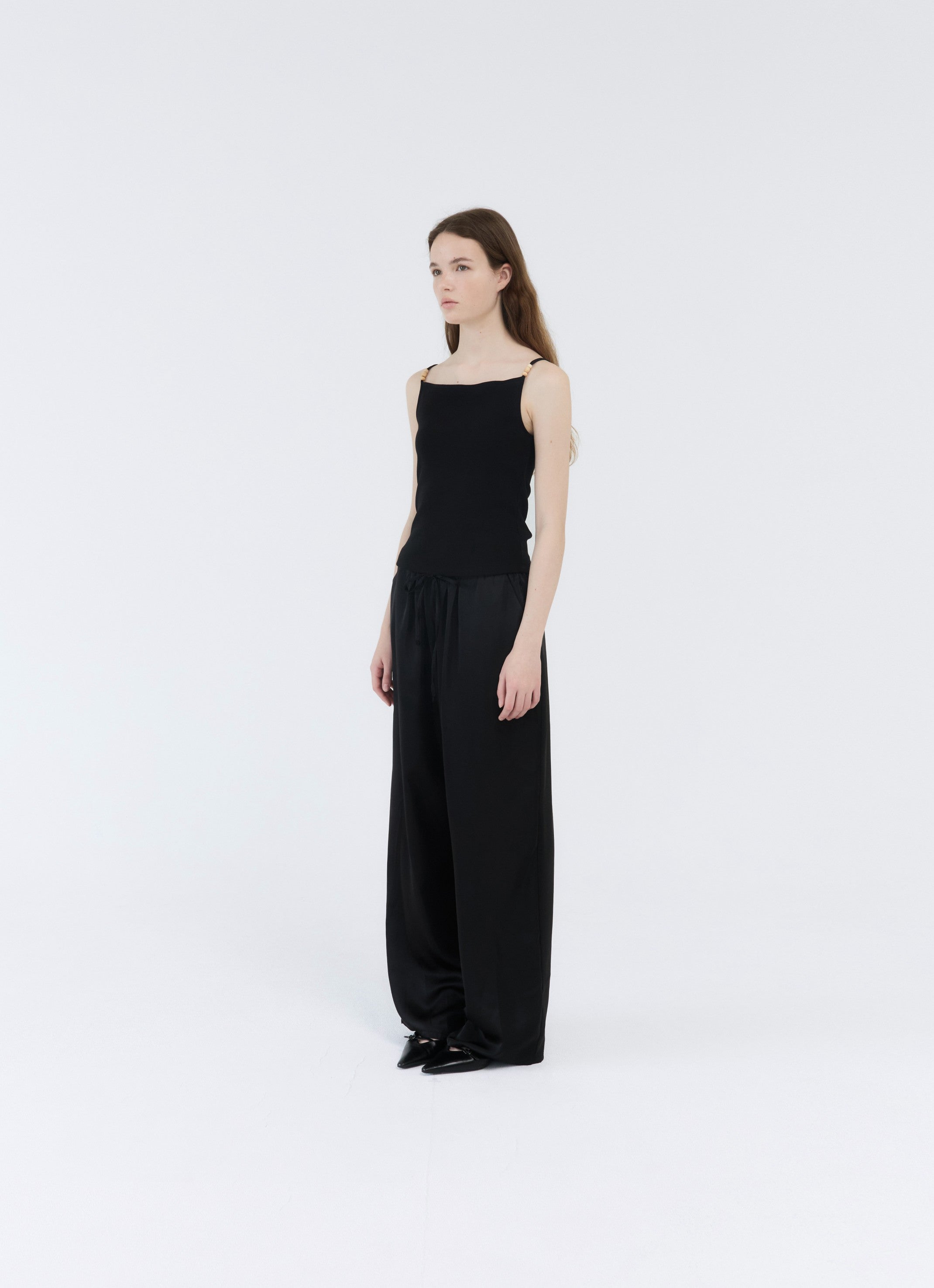 SATIN DRAWSTRING PANTS