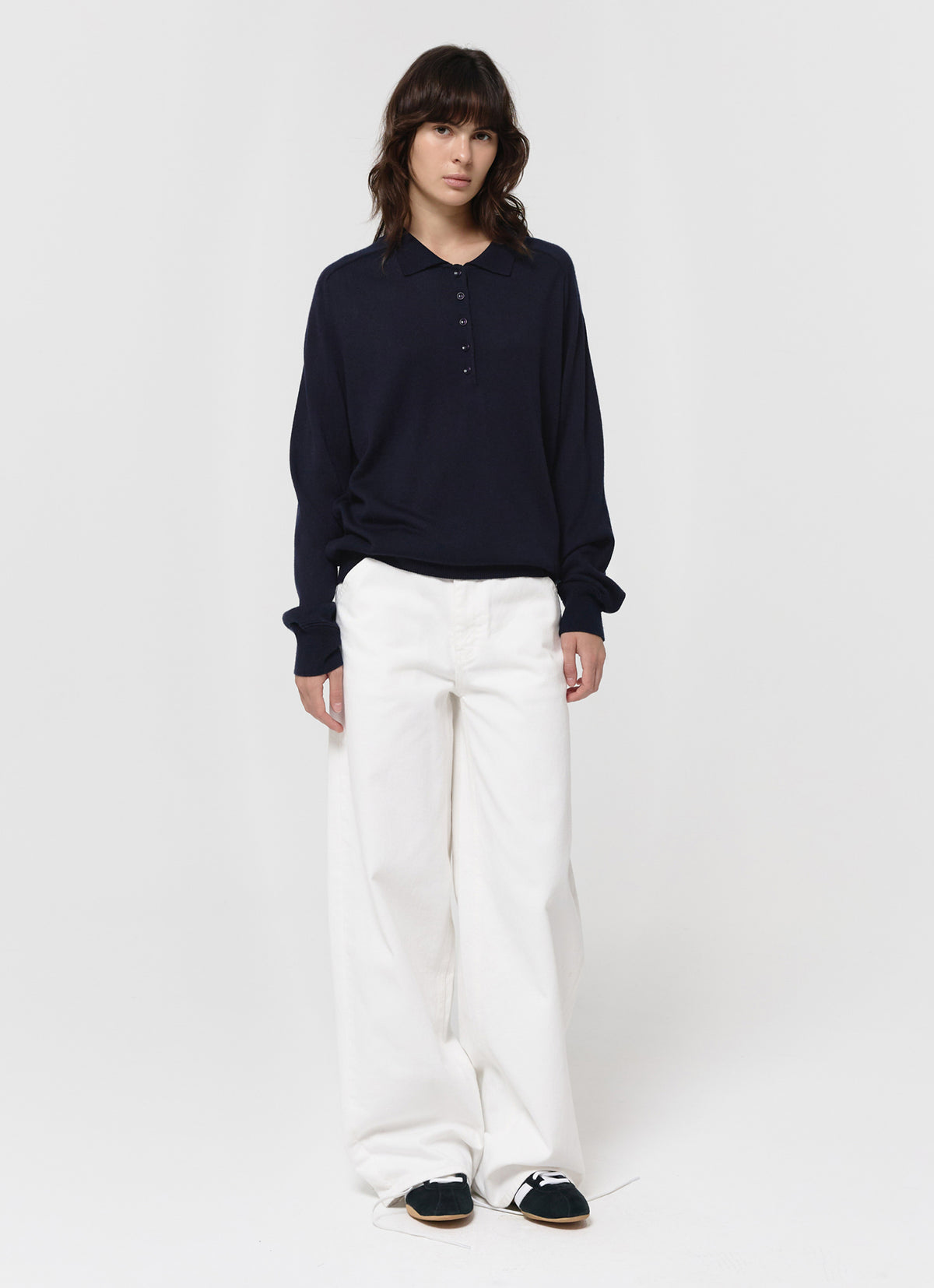 26FW WOOL SILK POLO KNIT