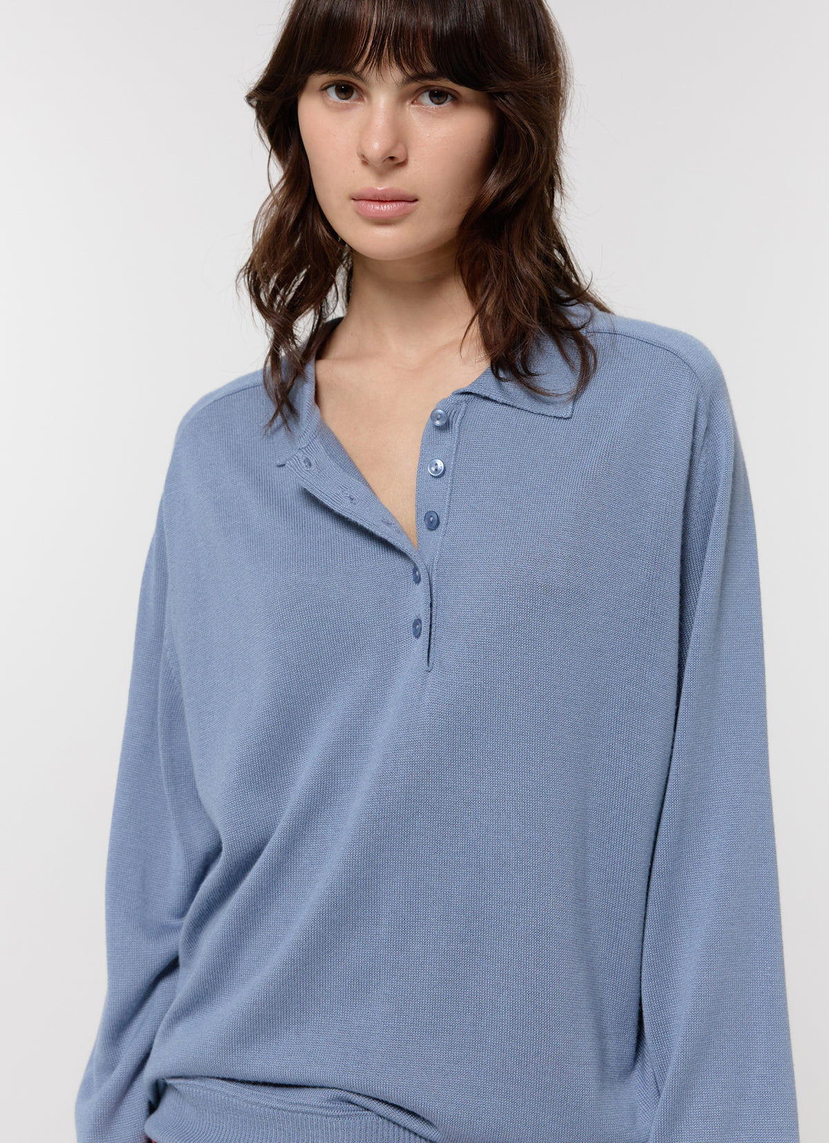 26FW WOOL SILK POLO KNIT