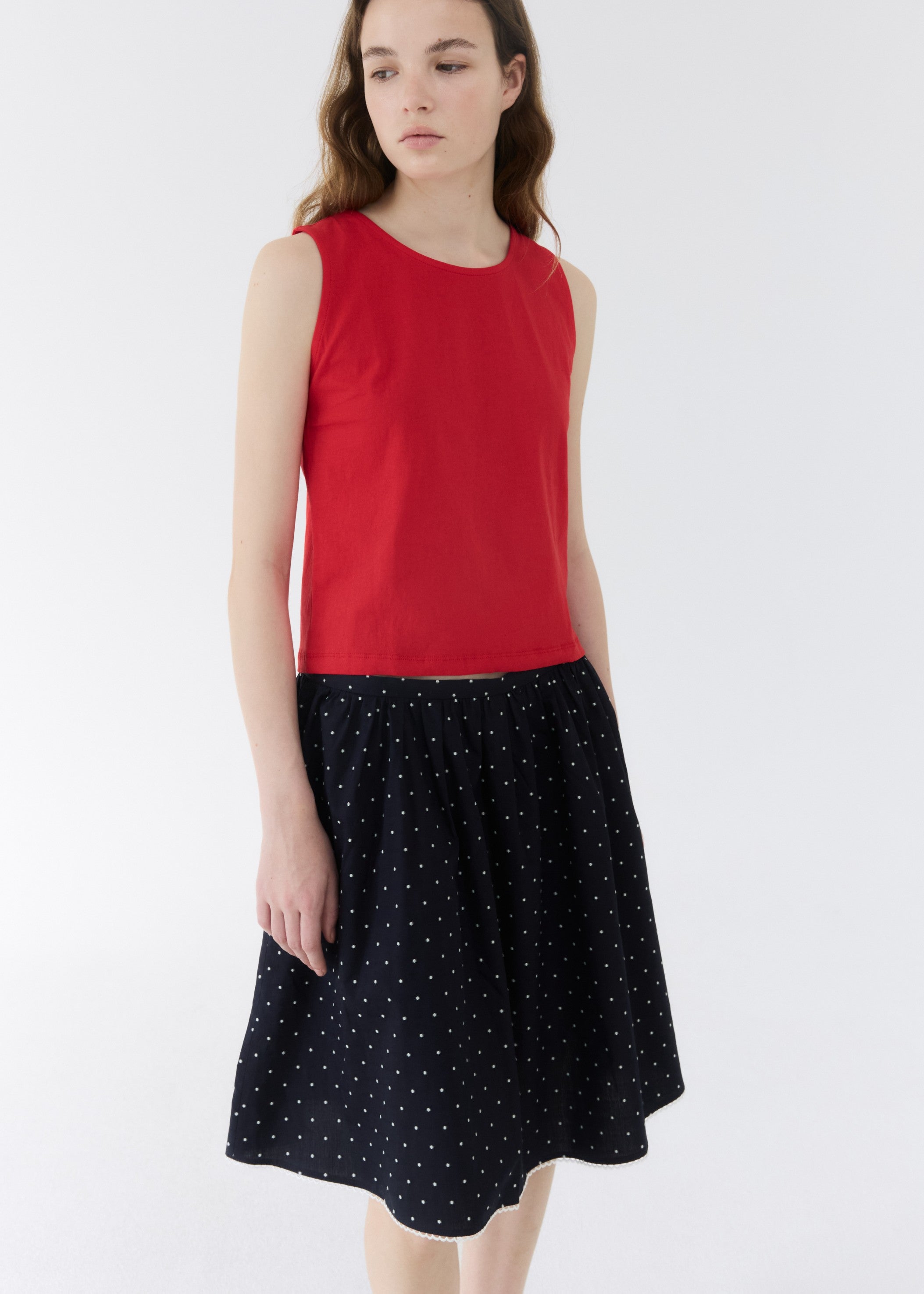 COTTON POLINE SKIRT
