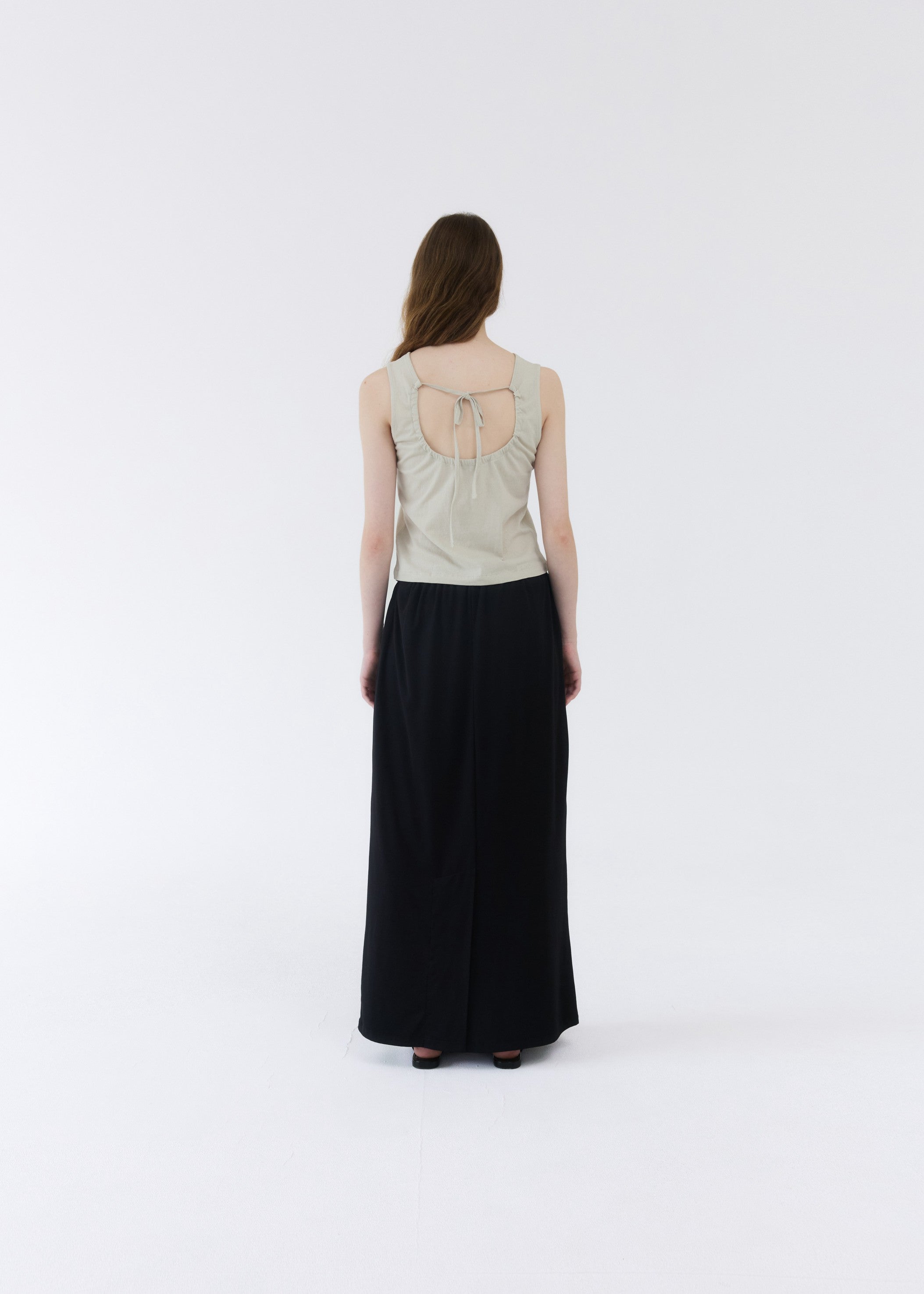 DRAW MAXI SKIRT