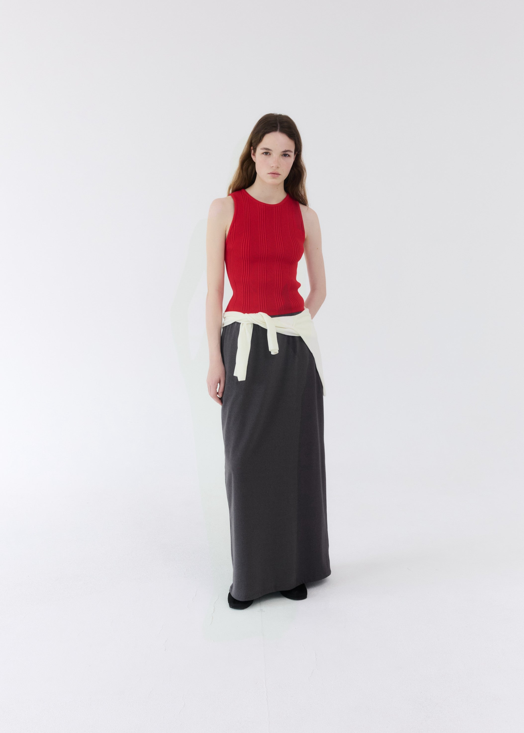 DRAW MAXI SKIRT