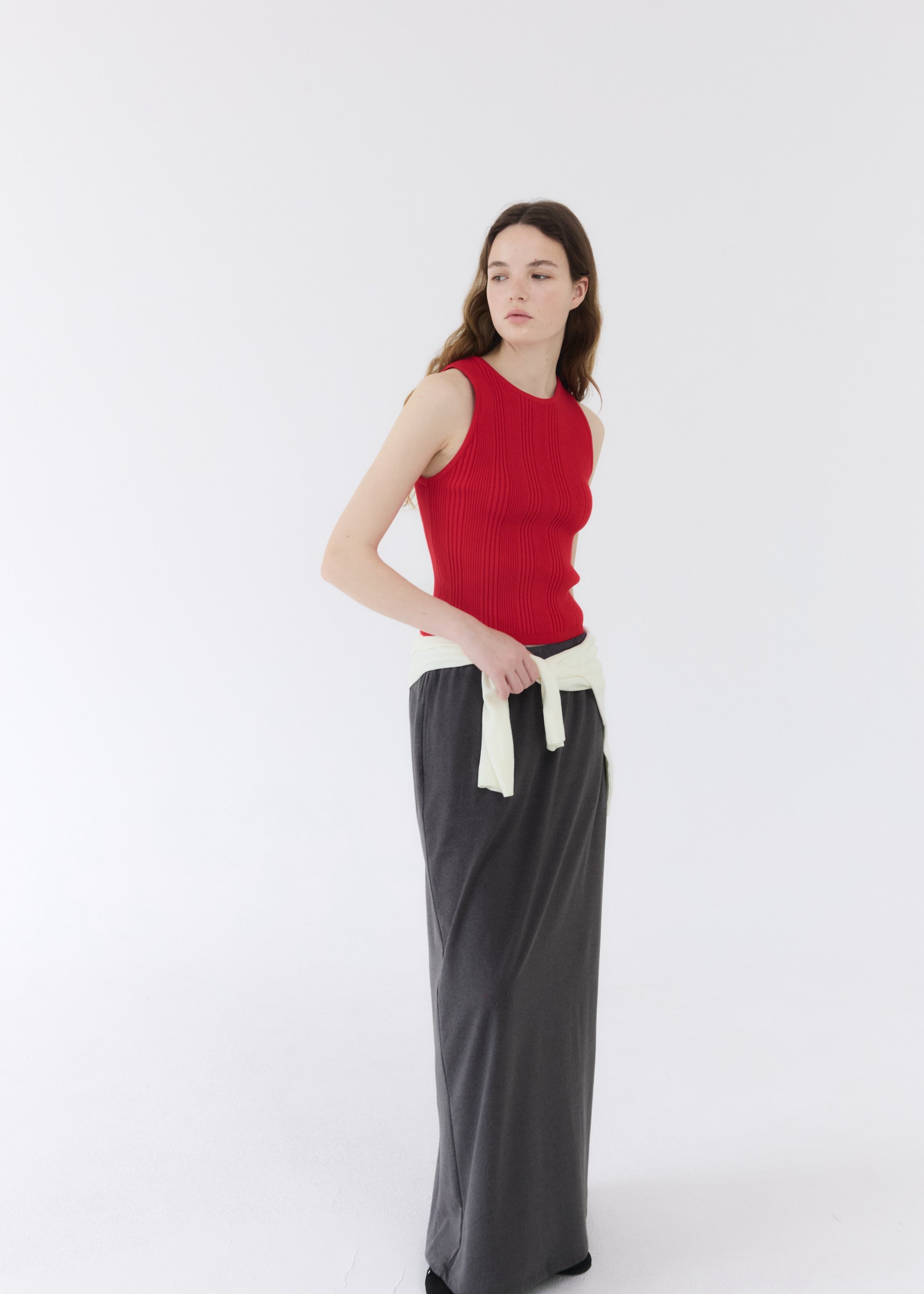 DRAW MAXI SKIRT