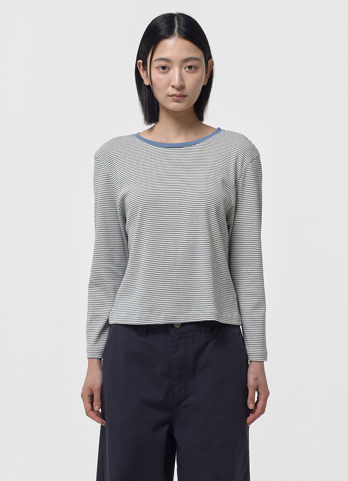 26FW MID SLEEVE STRIPE TOP
