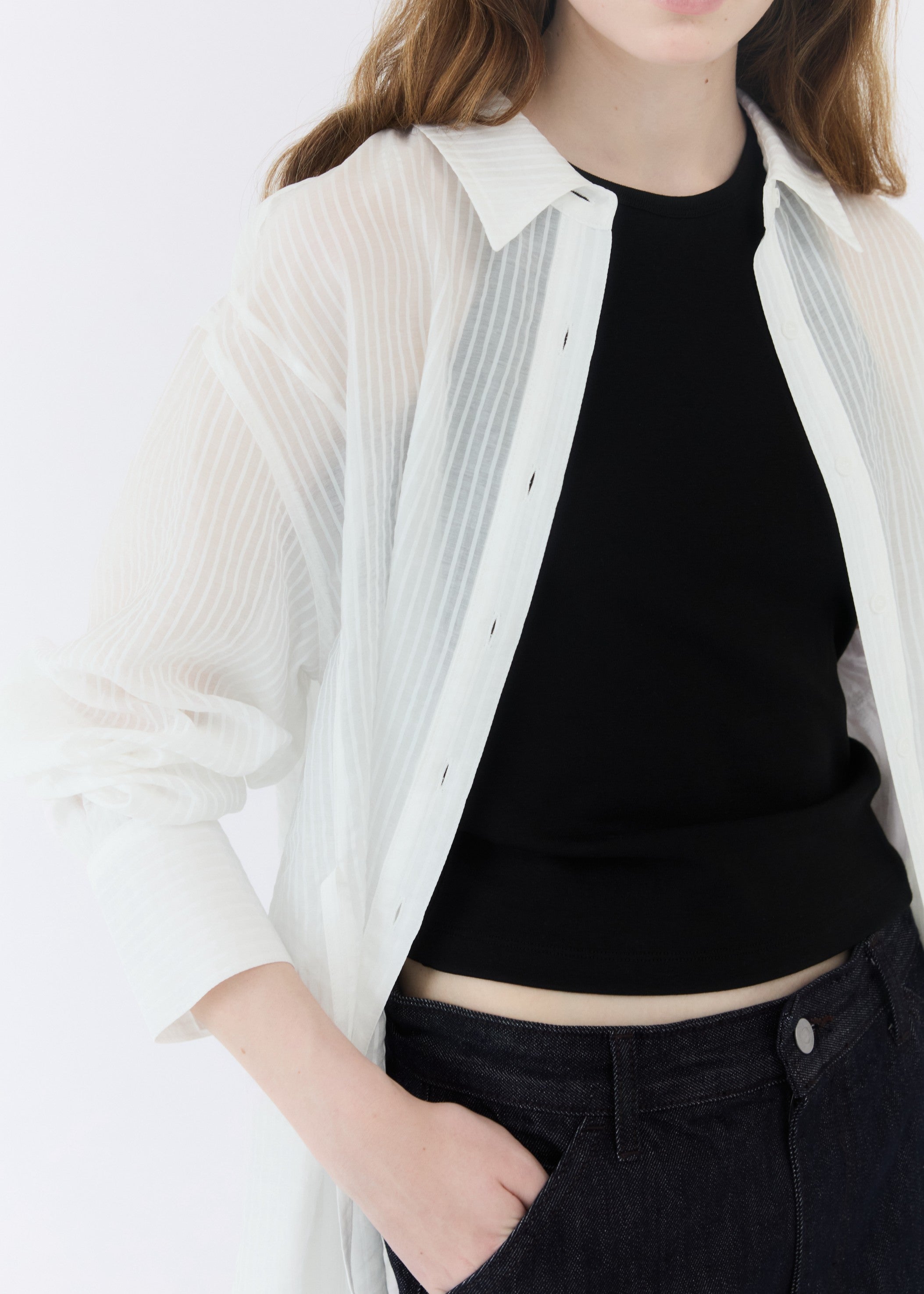 SHEER STRAP BLOUSE
