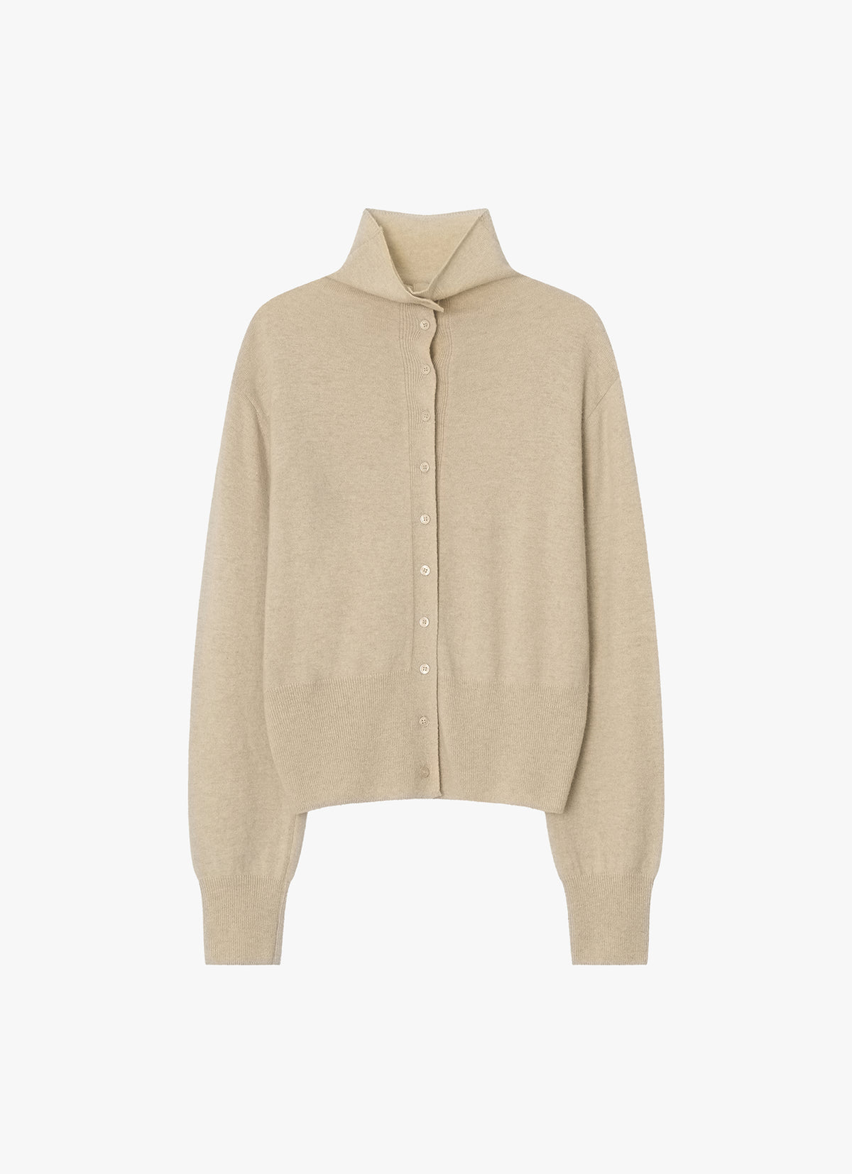 26FW WOOL BLEND HIGH-NECK CARDIGAN