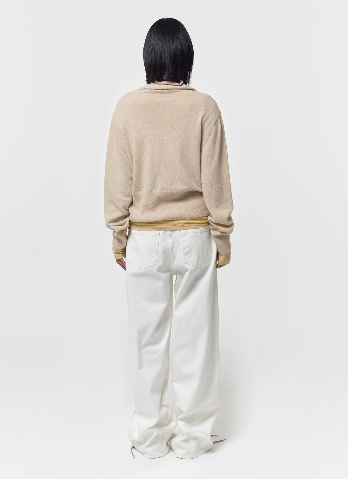 26FW WOOL BLEND HIGH-NECK CARDIGAN