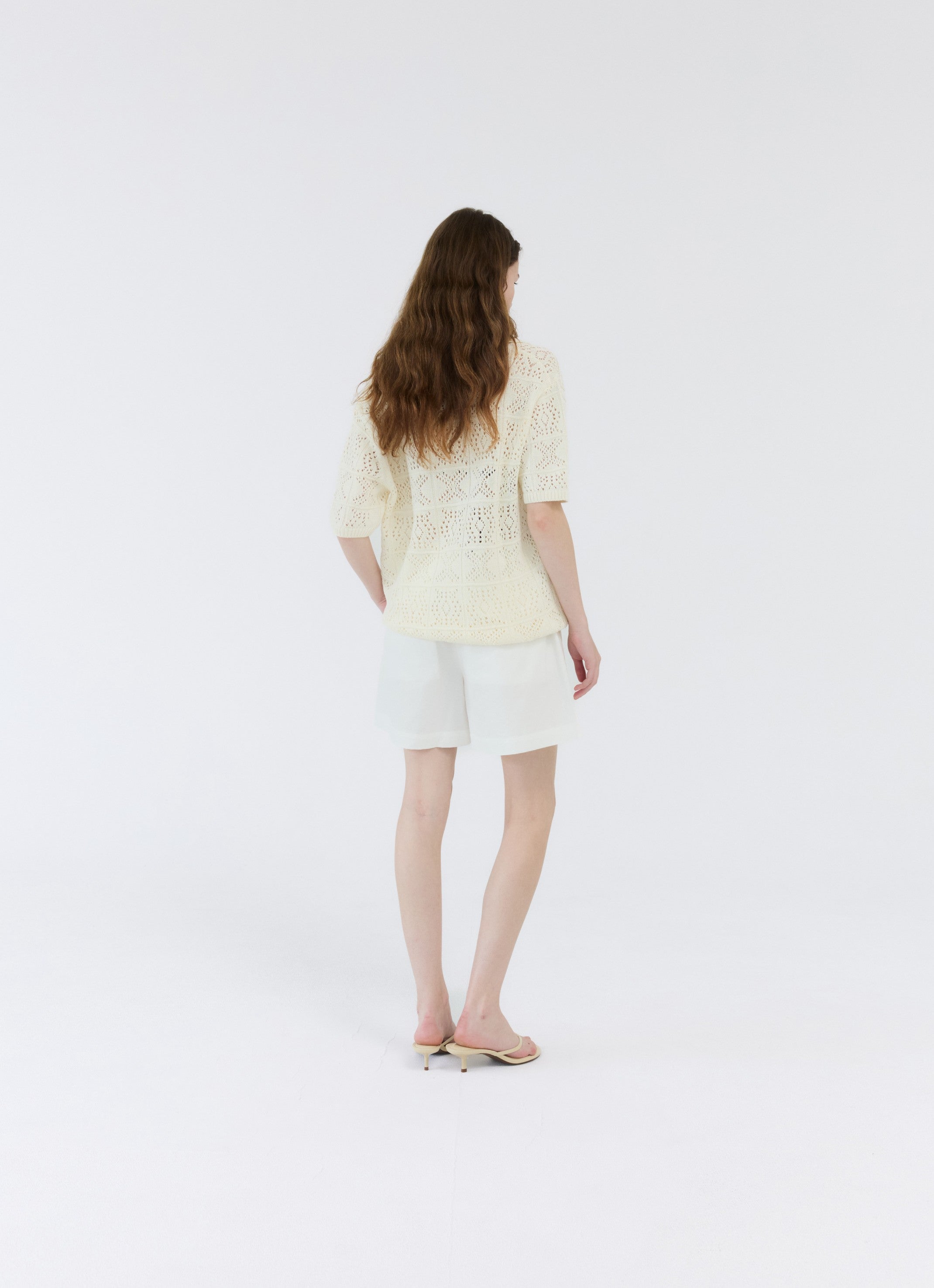 CROCHET KNIT COLLAR TOP