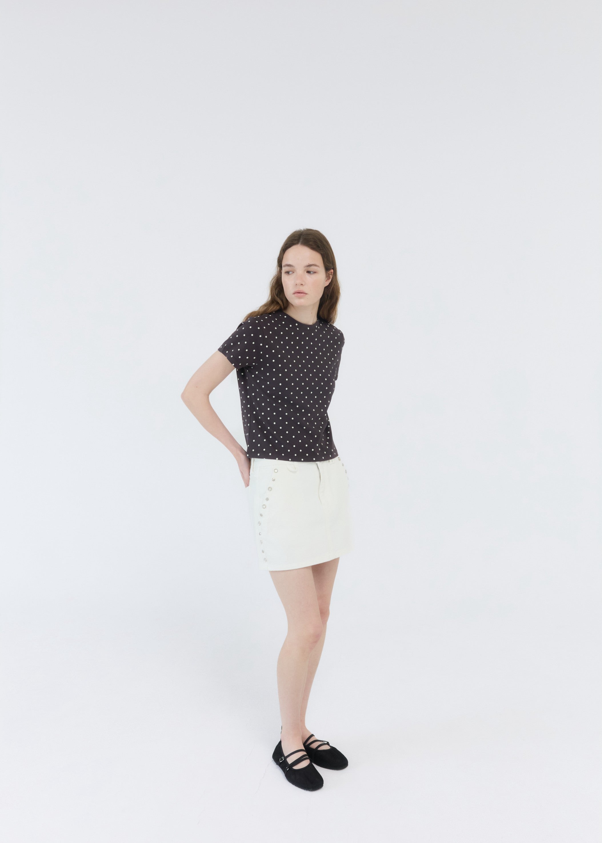 STUD POINT MINI SKIRT