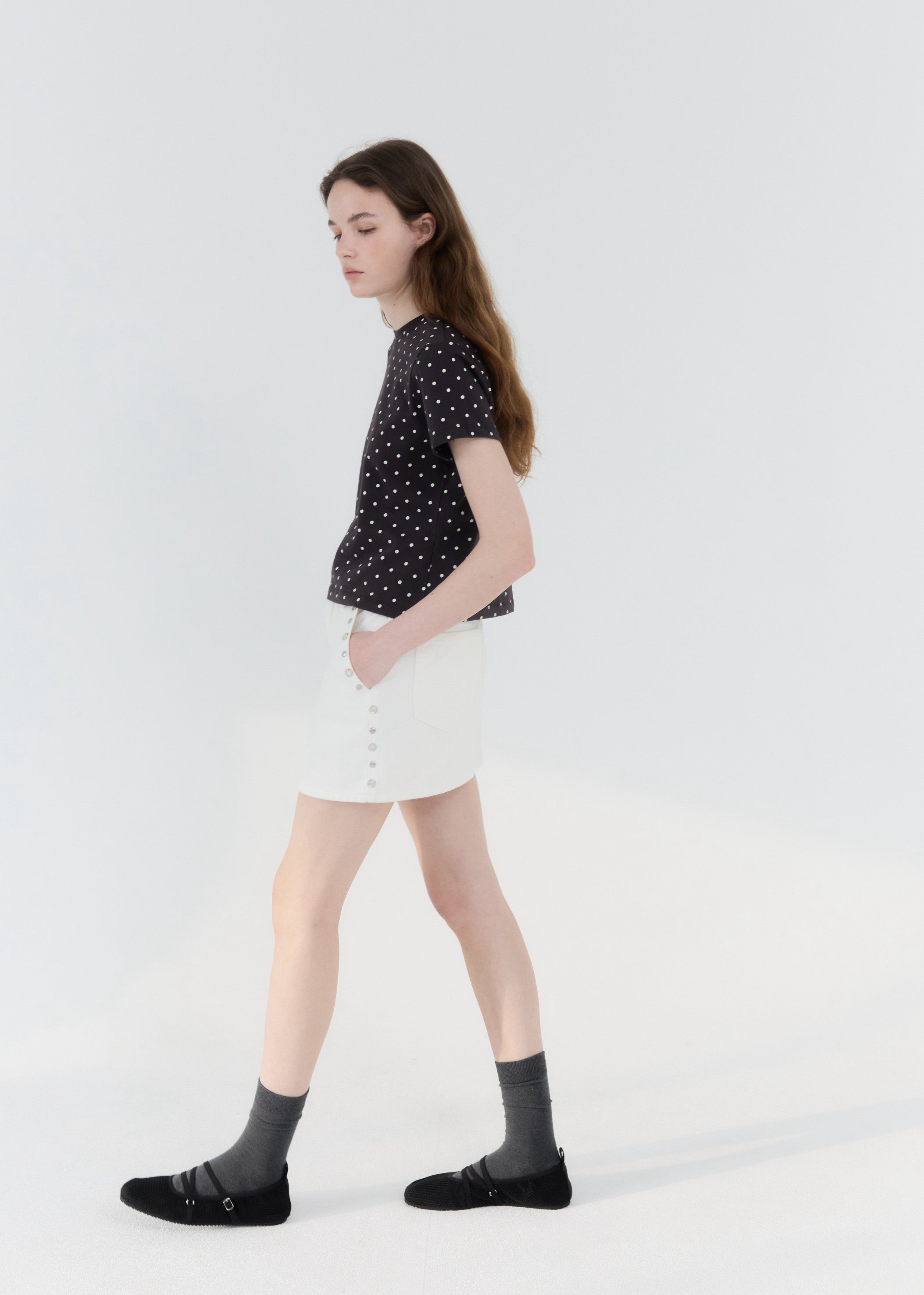 STUD POINT MINI SKIRT