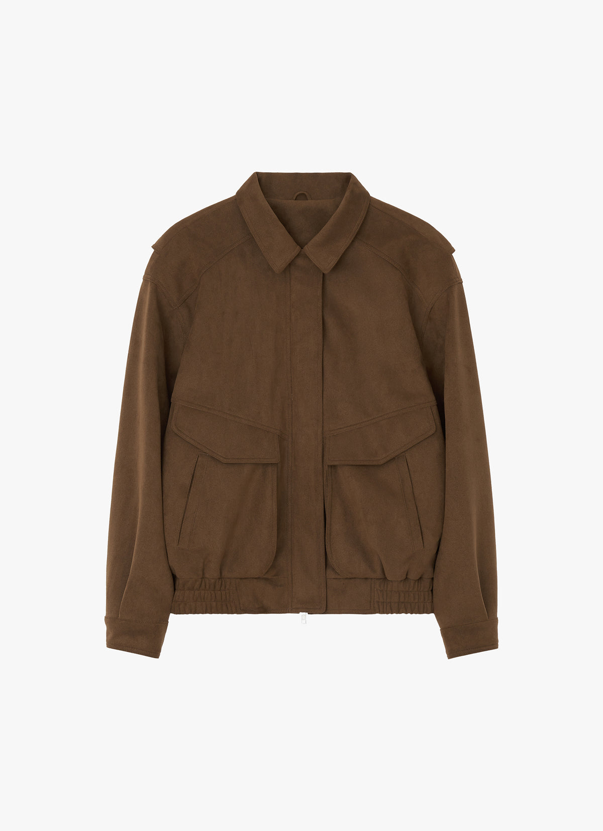 26FW FAUX SUEDE BOMBER