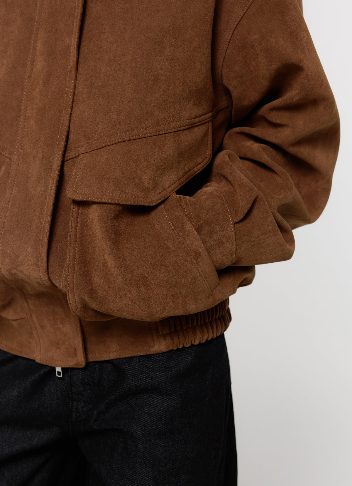 26FW FAUX SUEDE BOMBER