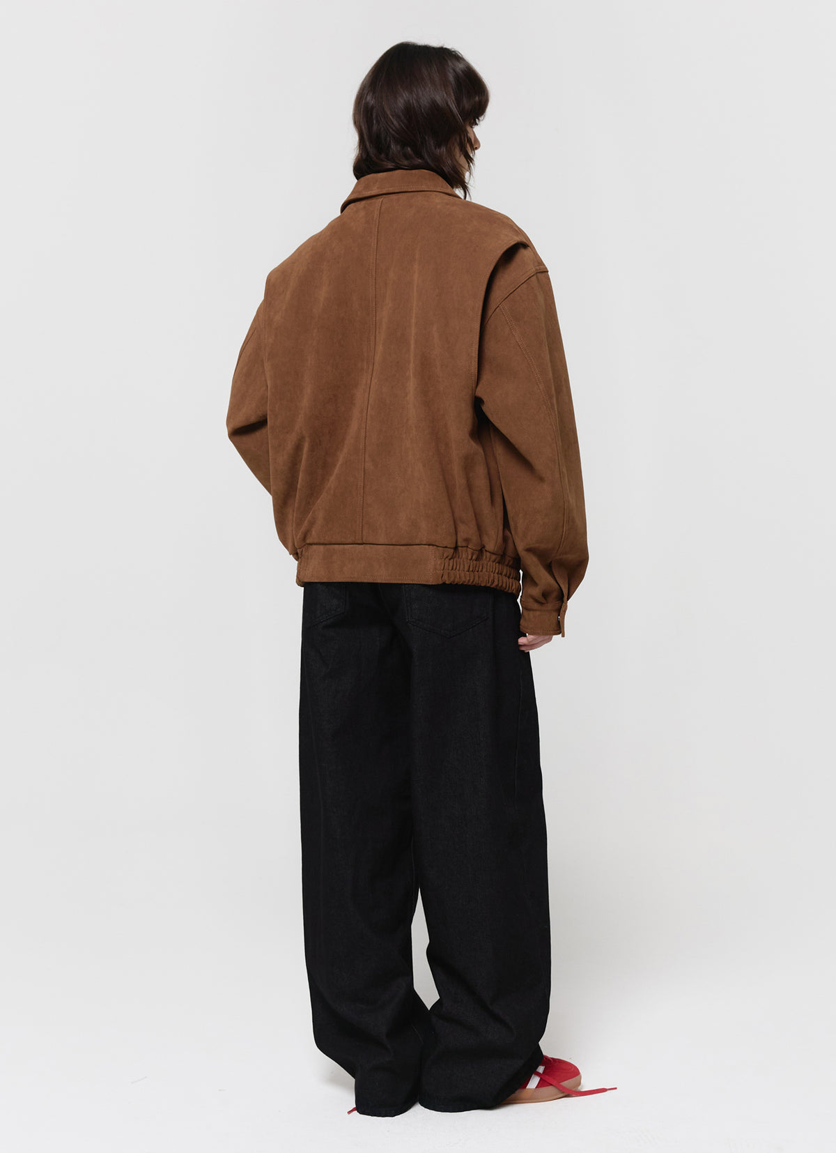 26FW FAUX SUEDE BOMBER