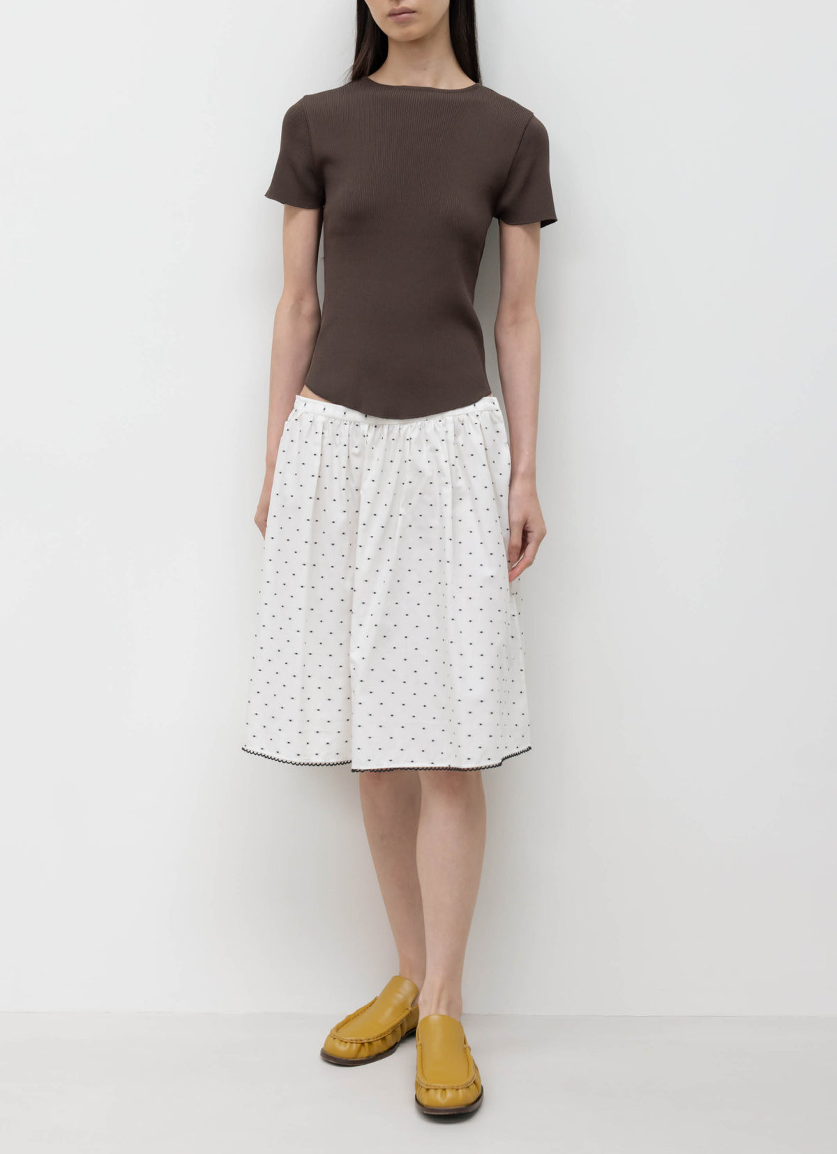 26FW RIBBED HALF SLEEVE KNIT