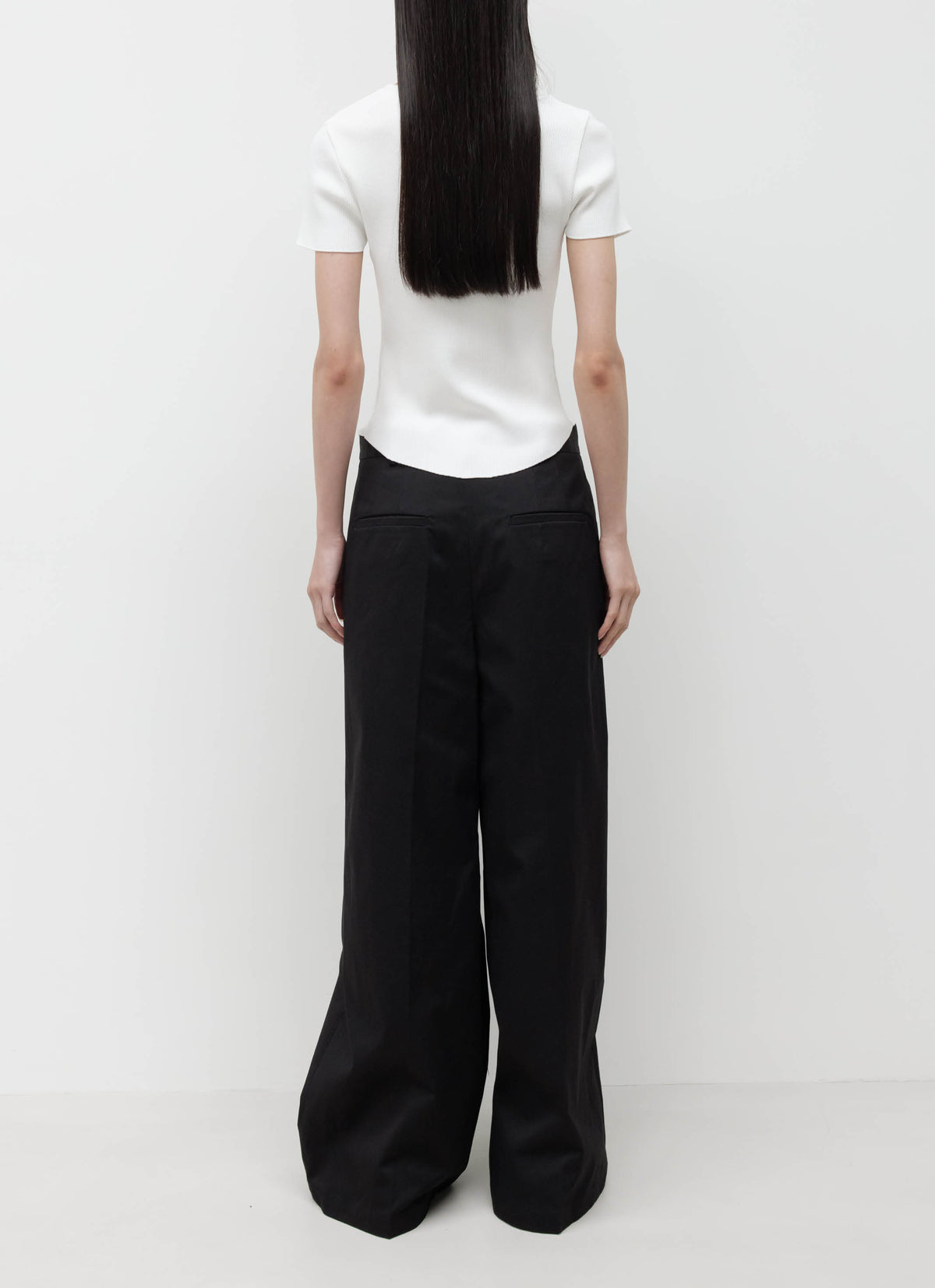 26FW RIBBED HALF SLEEVE KNIT