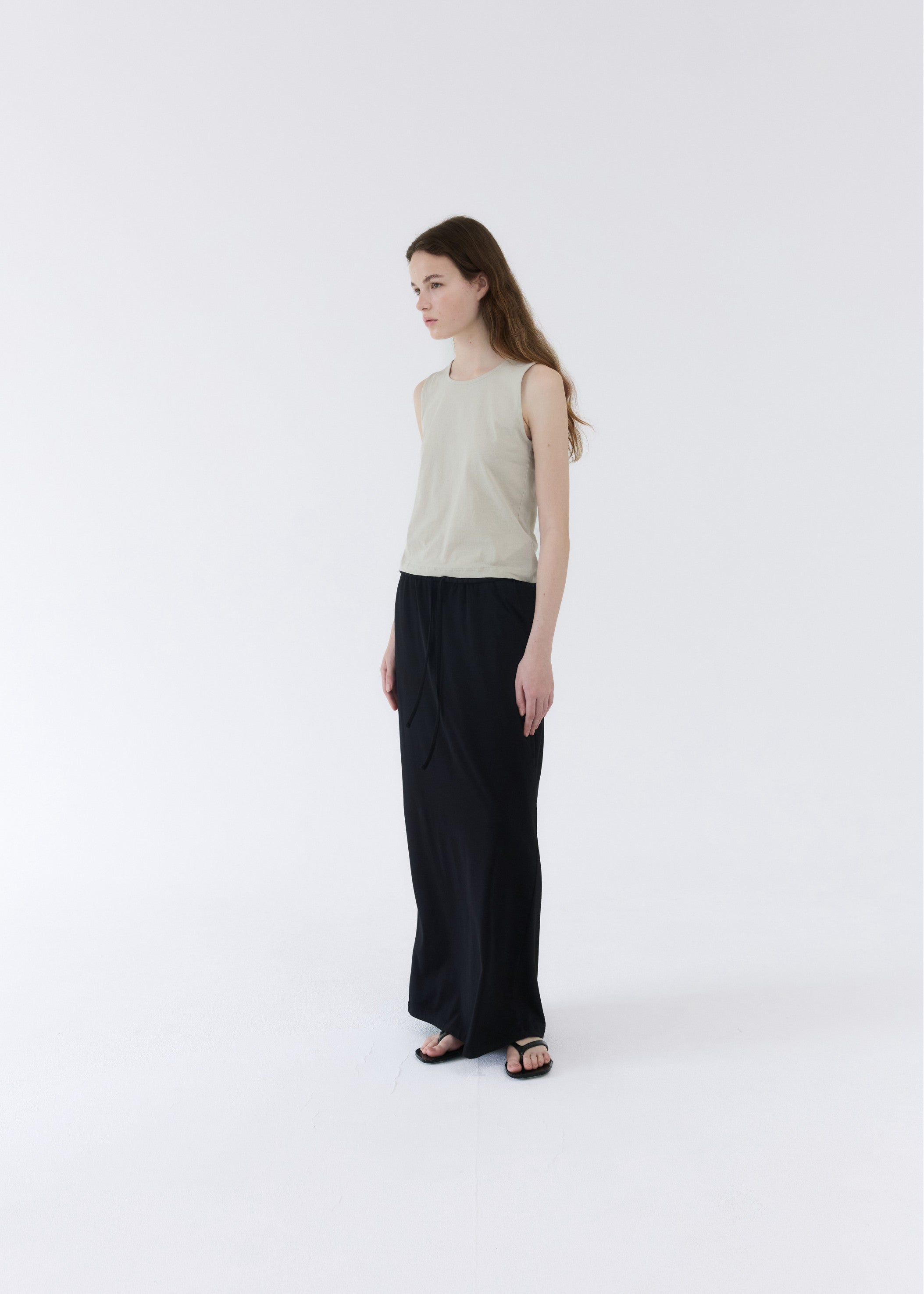 DRAW MAXI SKIRT