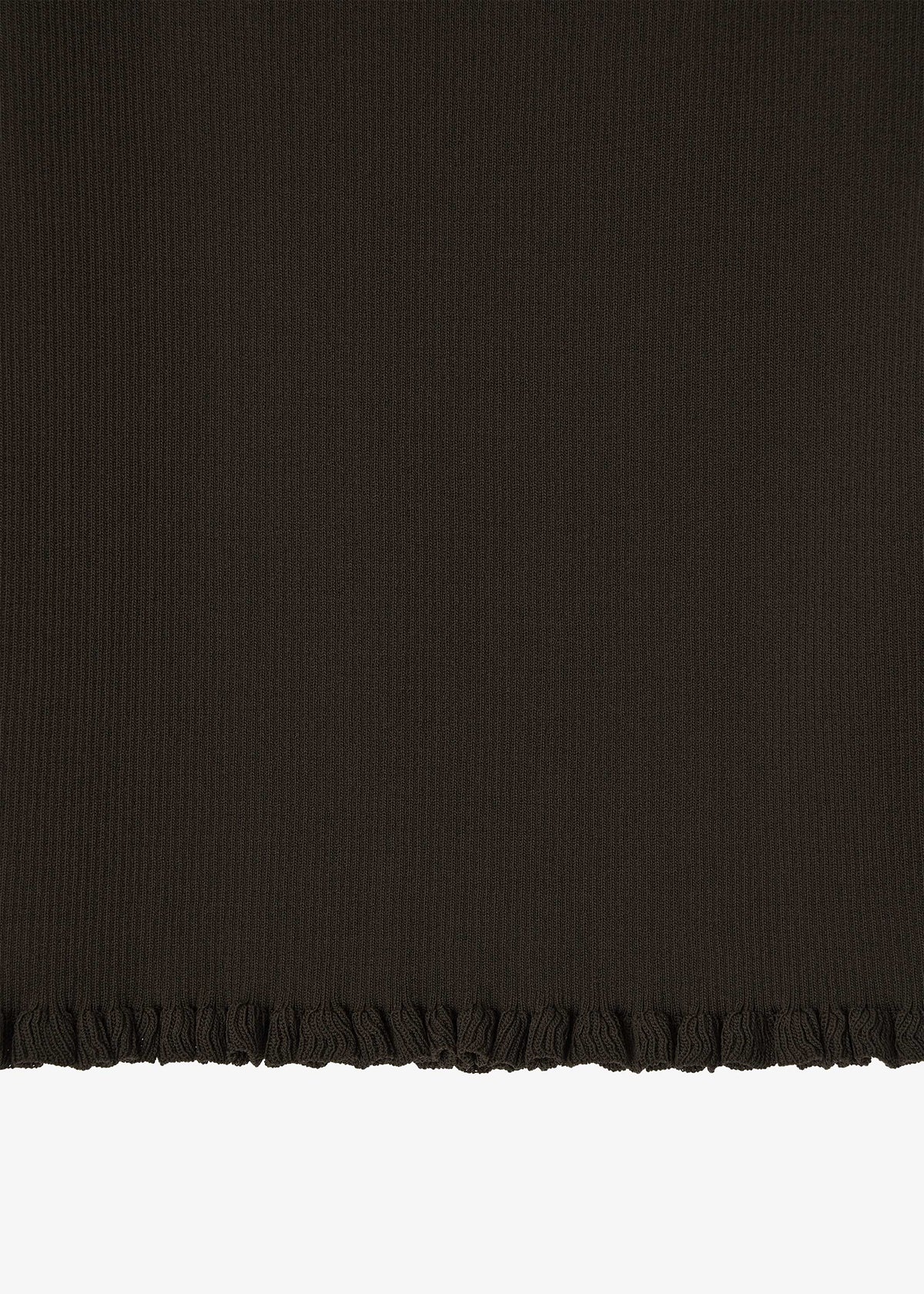 26FW RIBBED FRILL SLEEVELESS