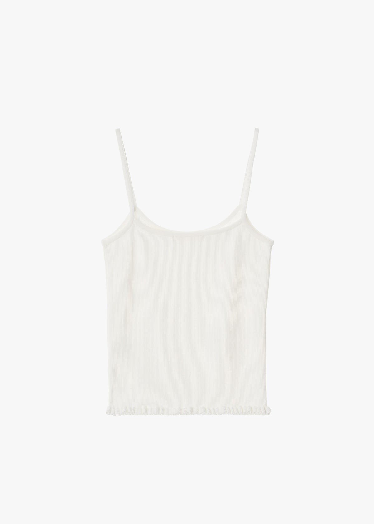 26FW RIBBED FRILL SLEEVELESS