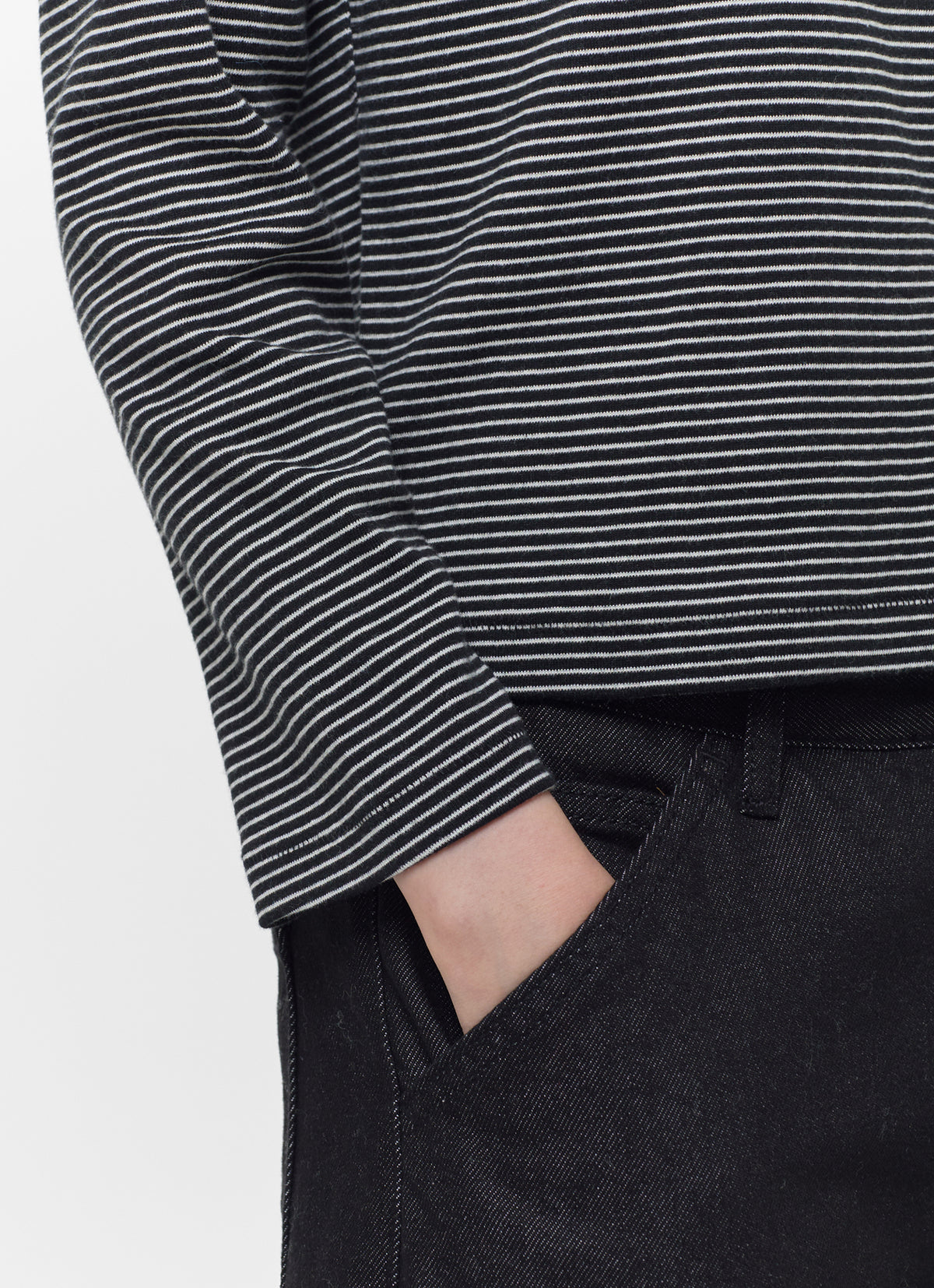 26FW MID SLEEVE STRIPE TOP
