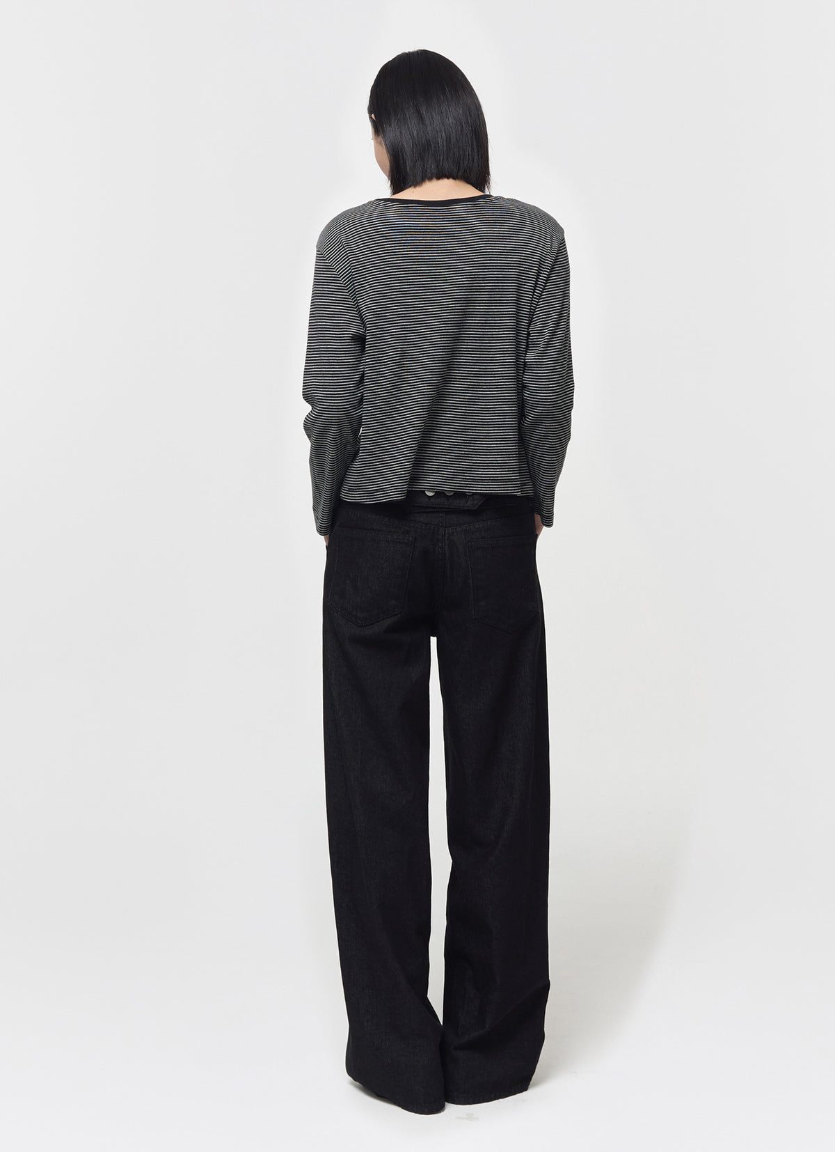 26FW MID SLEEVE STRIPE TOP