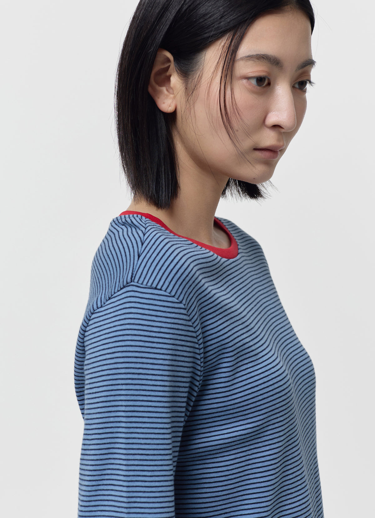 26FW MID SLEEVE STRIPE TOP