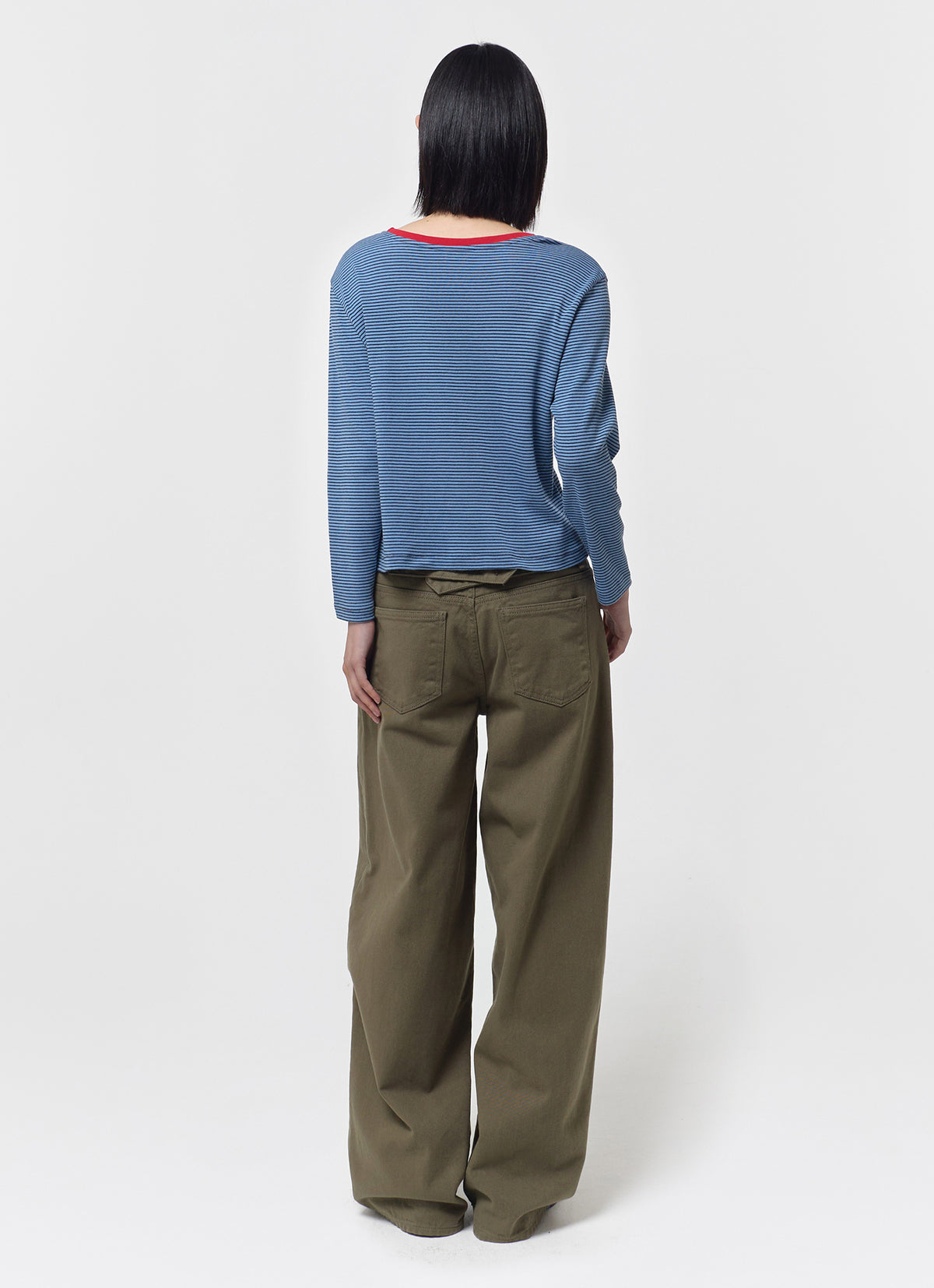 26FW MID SLEEVE STRIPE TOP