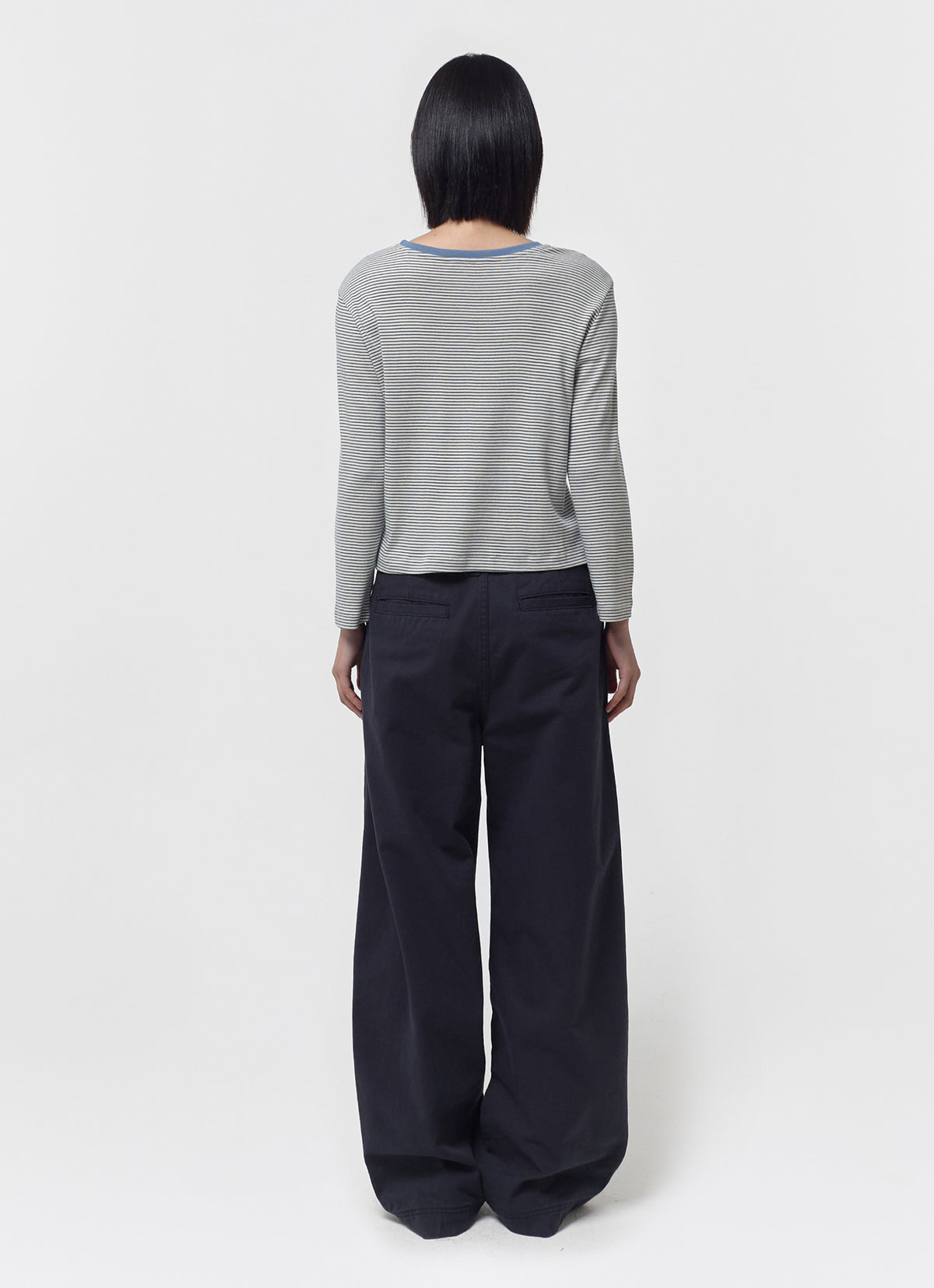 26FW MID SLEEVE STRIPE TOP