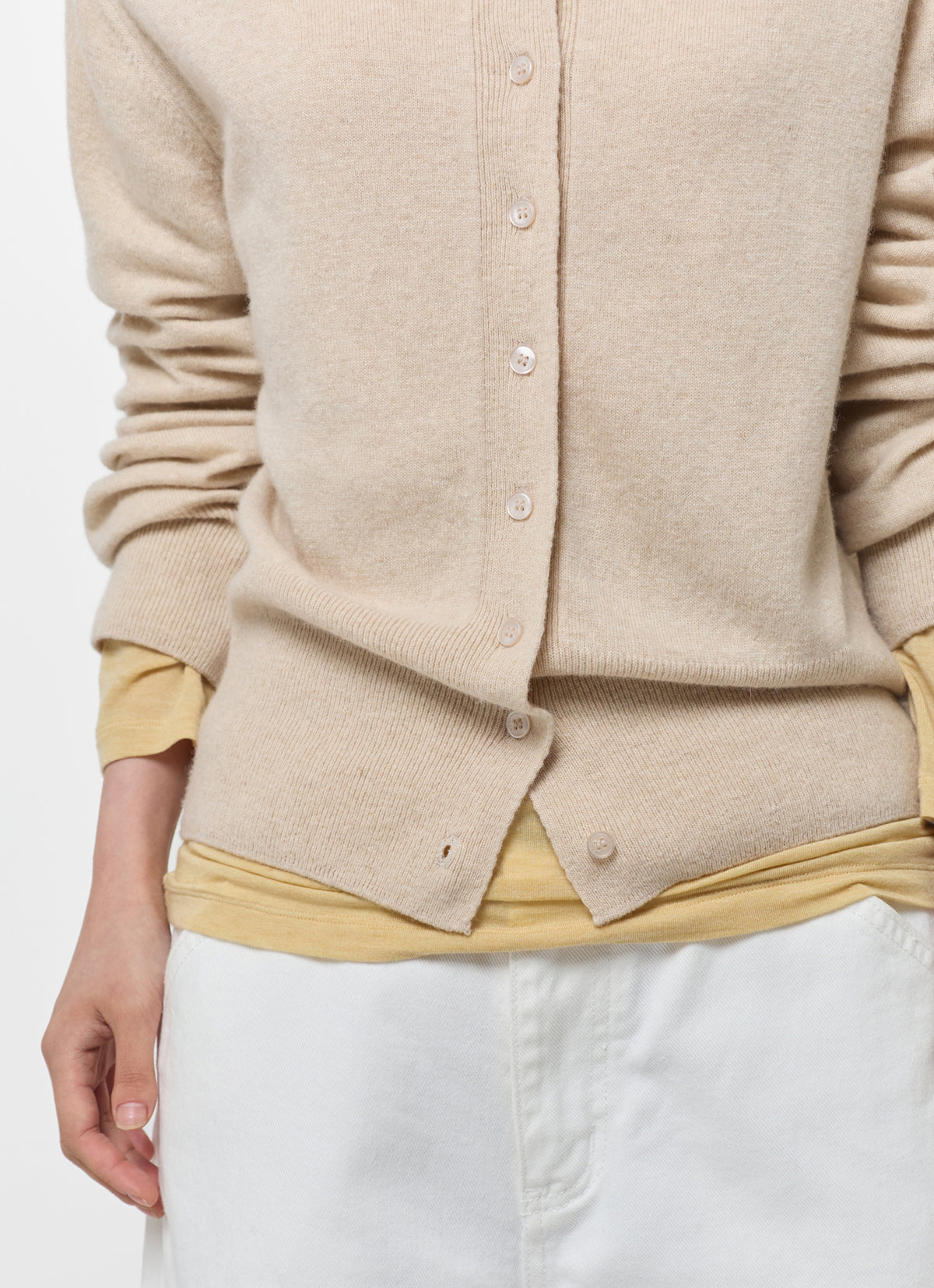 26FW WOOL BLEND HIGH-NECK CARDIGAN