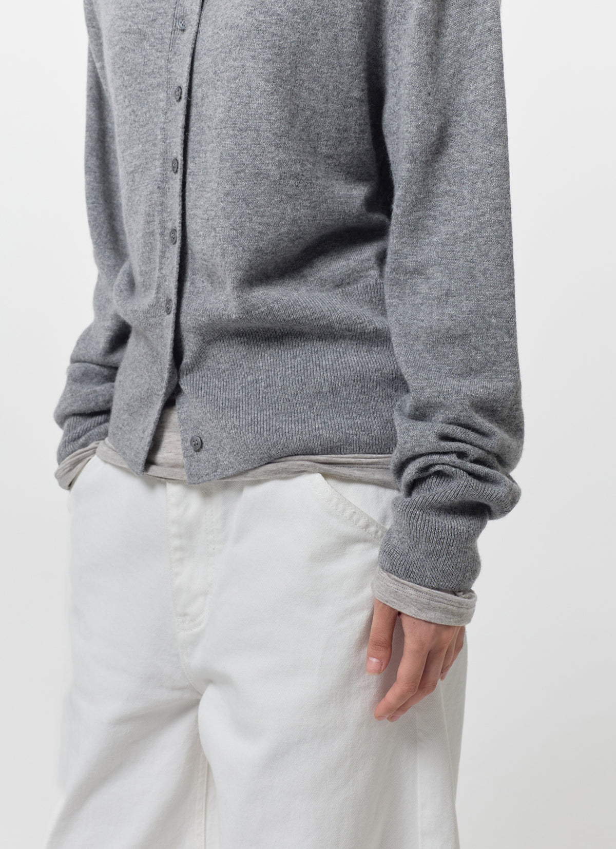 26FW WOOL BLEND HIGH-NECK CARDIGAN