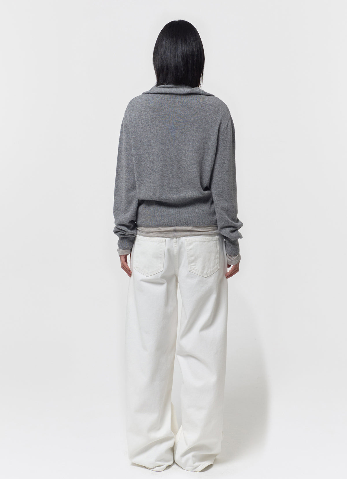 26FW WOOL BLEND HIGH-NECK CARDIGAN
