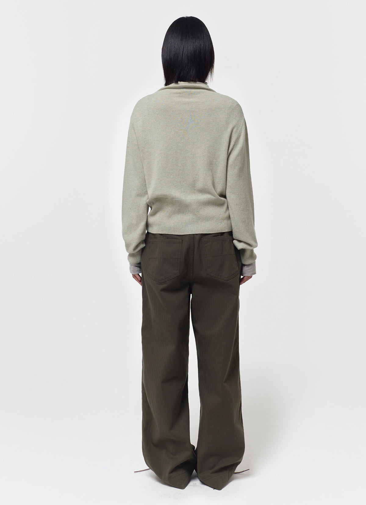 26FW WOOL BLEND HIGH-NECK CARDIGAN