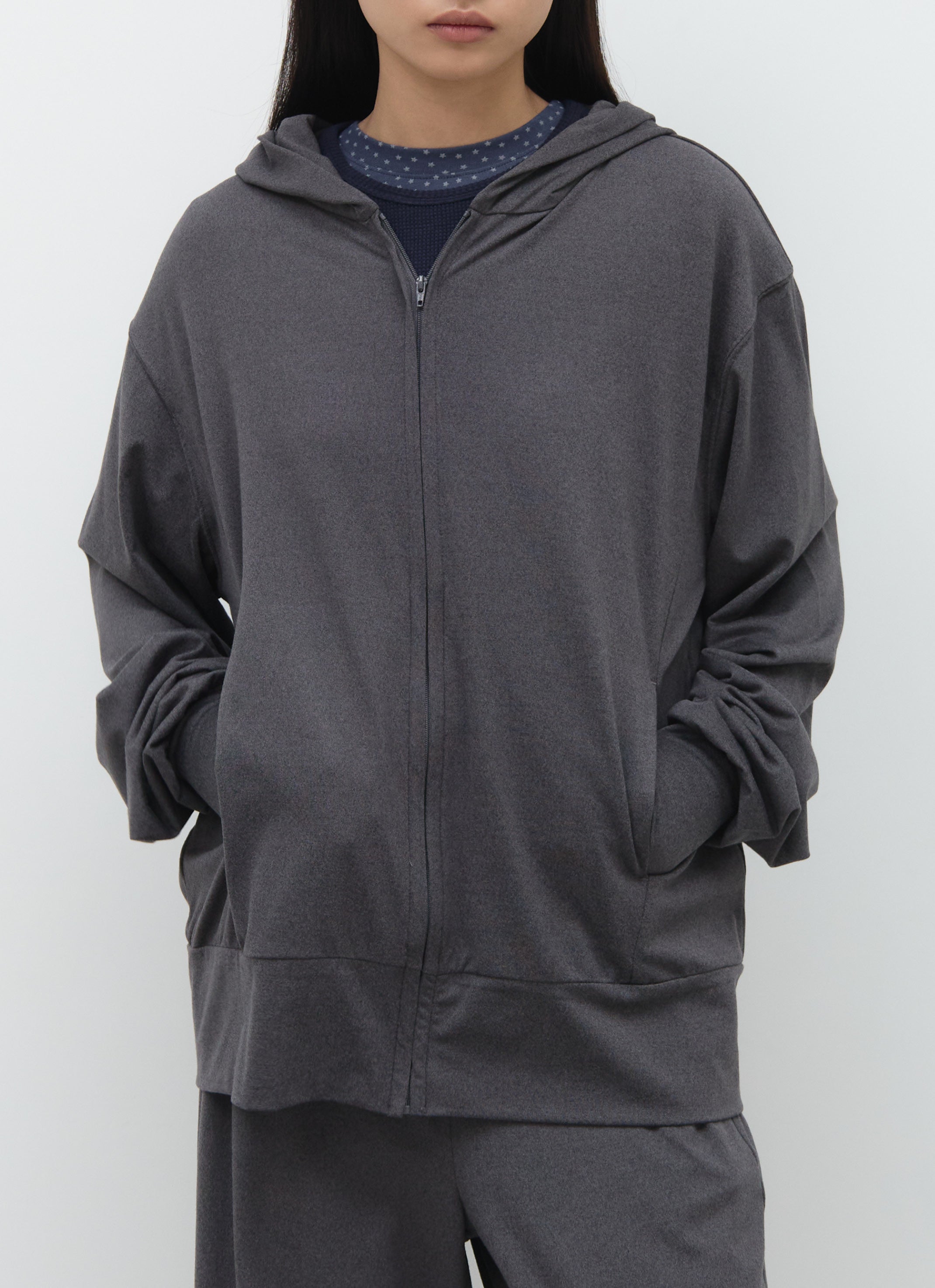 DRAW HOOD ZIP-UP