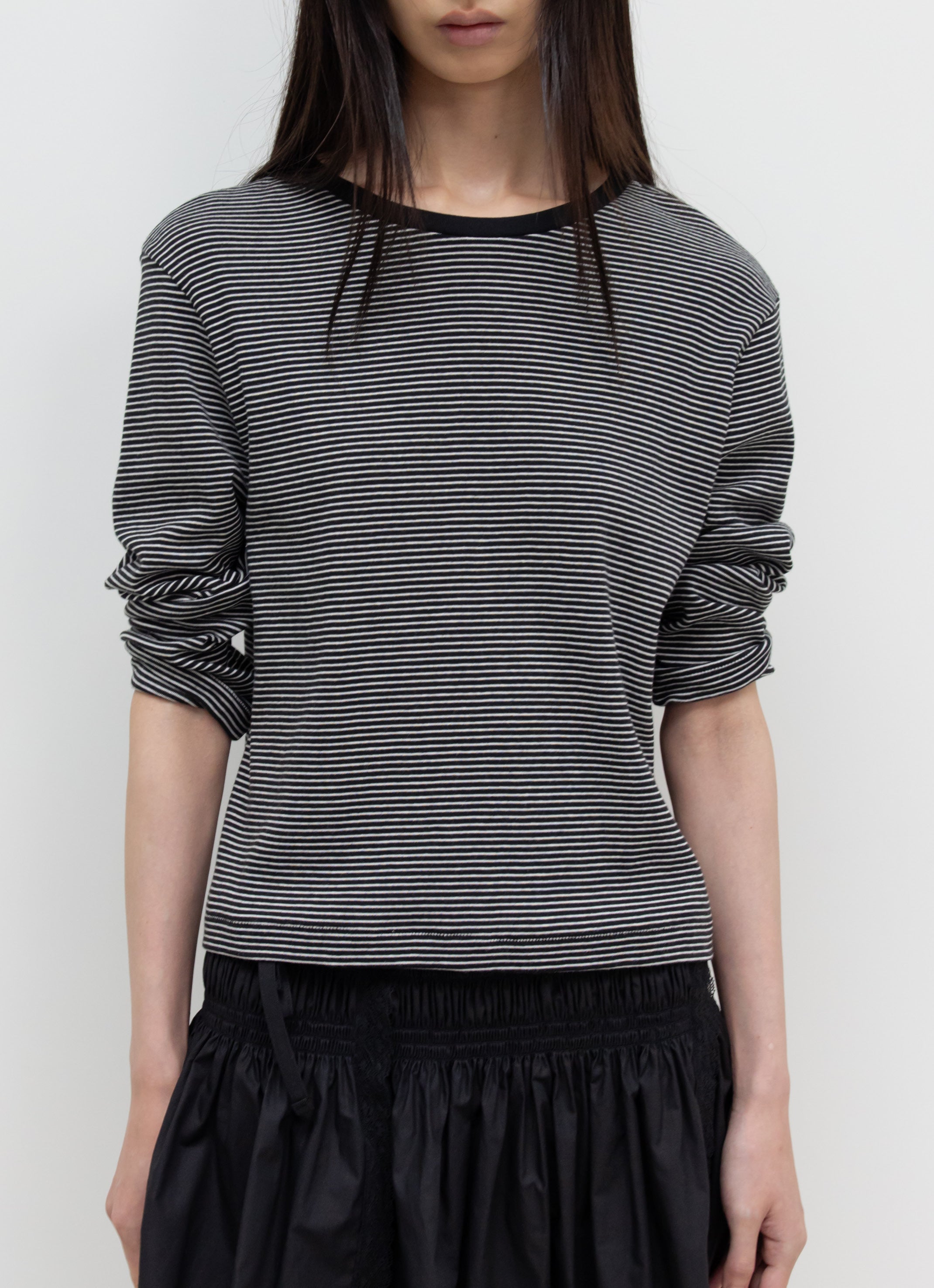 MID SLEEVE STRIPE TOP