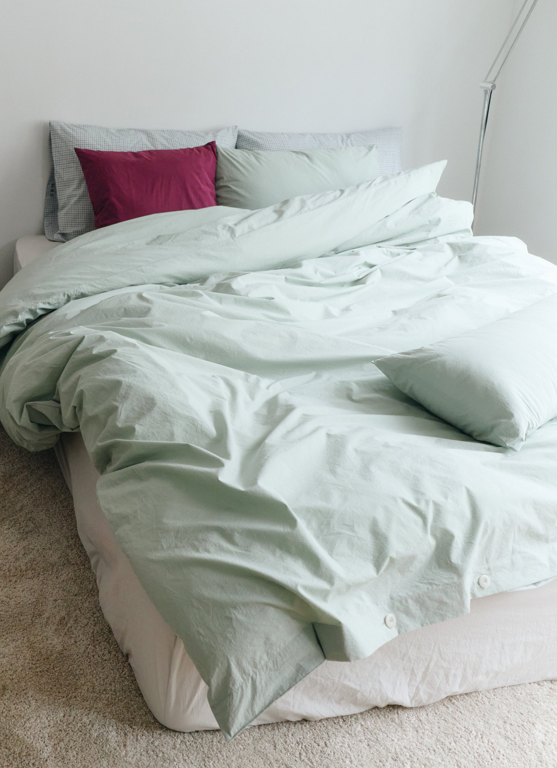 DUVET COVER - SAGE / 2 SIZES