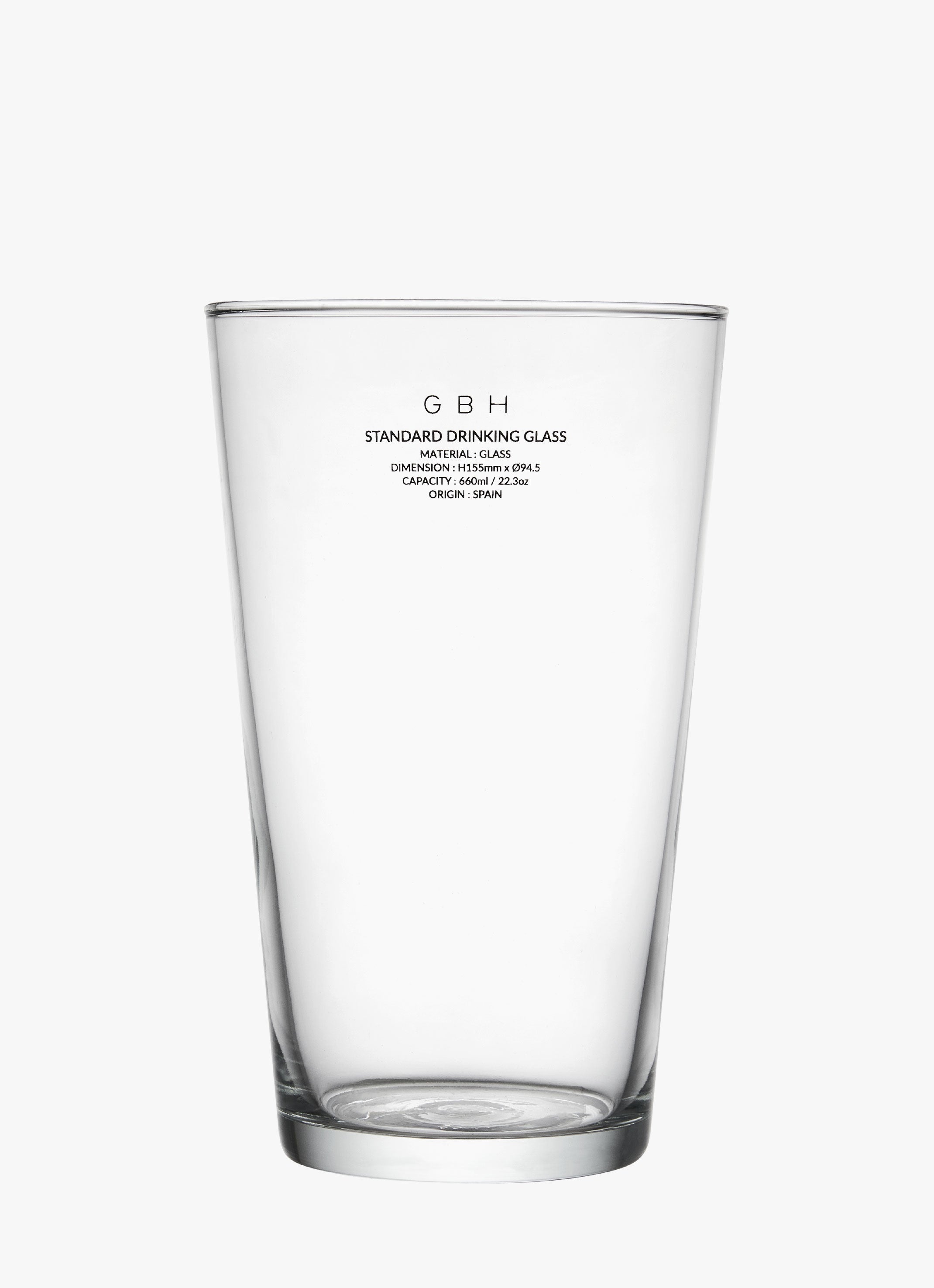 STANDARD DRINKING GLASS