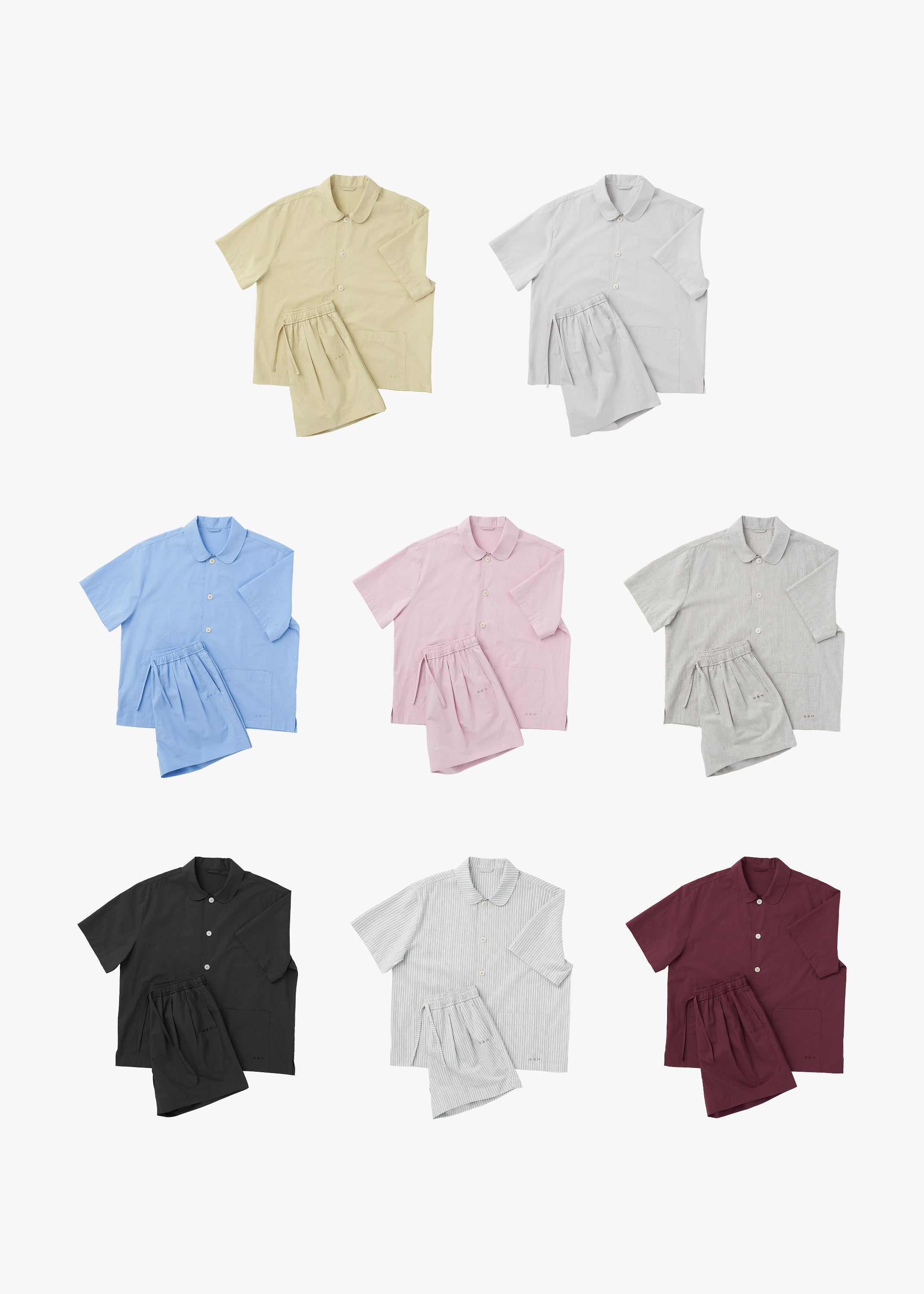 GBH HOME PAJAMAS SHORT SET (8 COLORS, 4 SIZES)