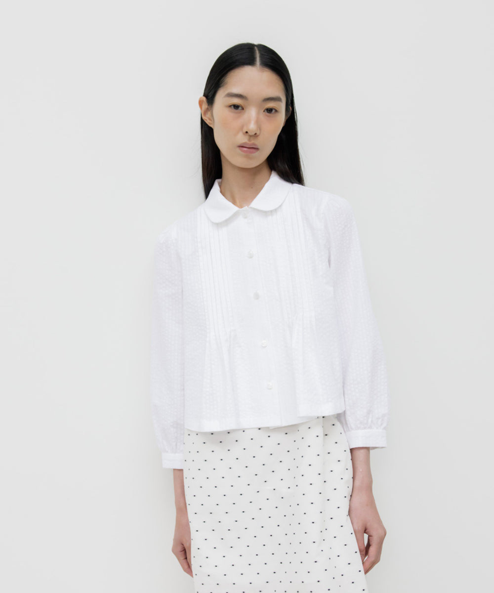 ROUND COLLAR CROP SHIRTS